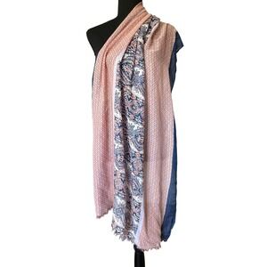 Van Heusen Paisley Medallion Lightweight Boho Shawl Scarf Wrap Vacation Layering